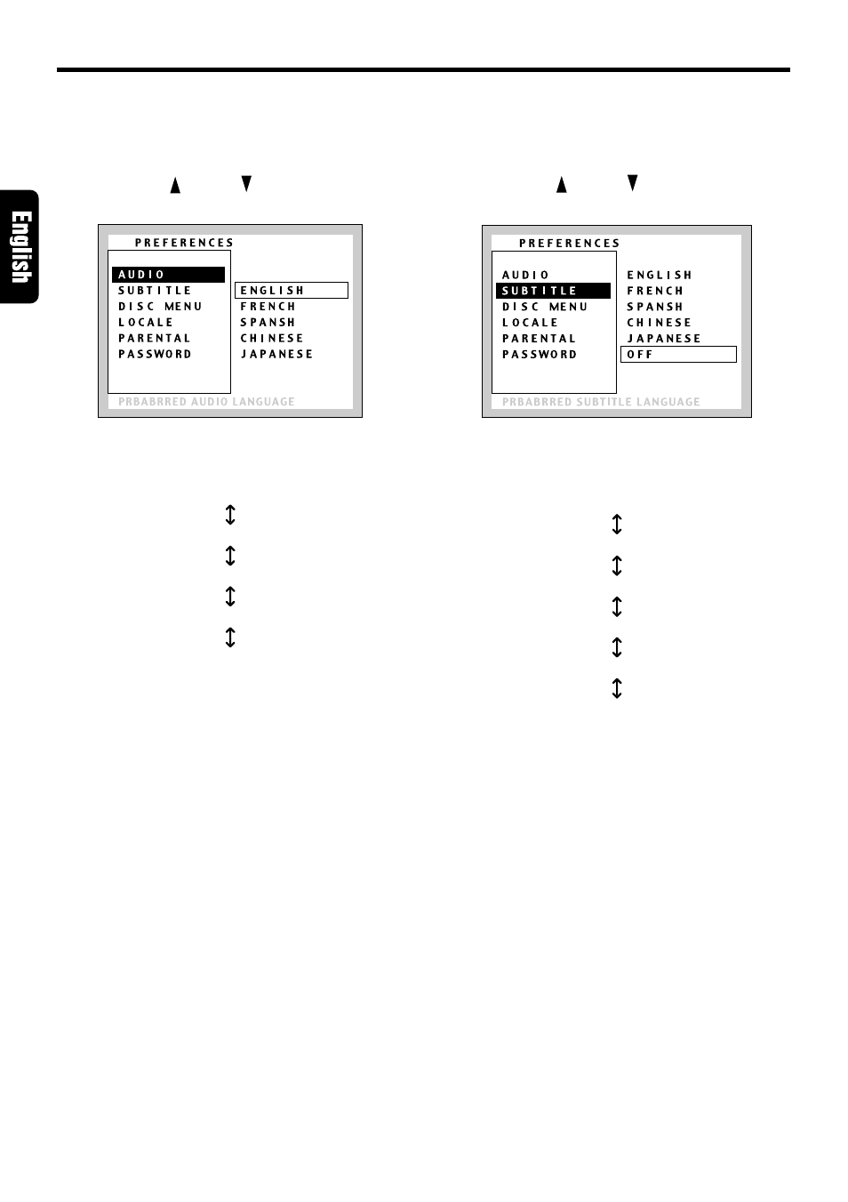 Setting up the subtitle language | Dolby Laboratories VCZ625 User Manual | Page 24 / 30