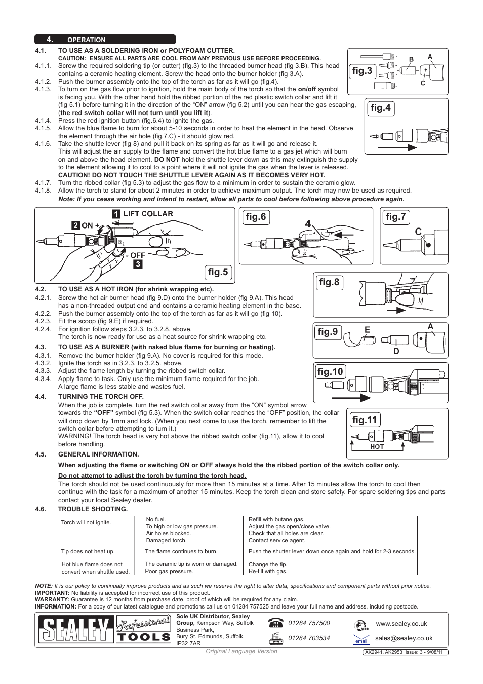 Sealey AK2941 User Manual | Page 2 / 2