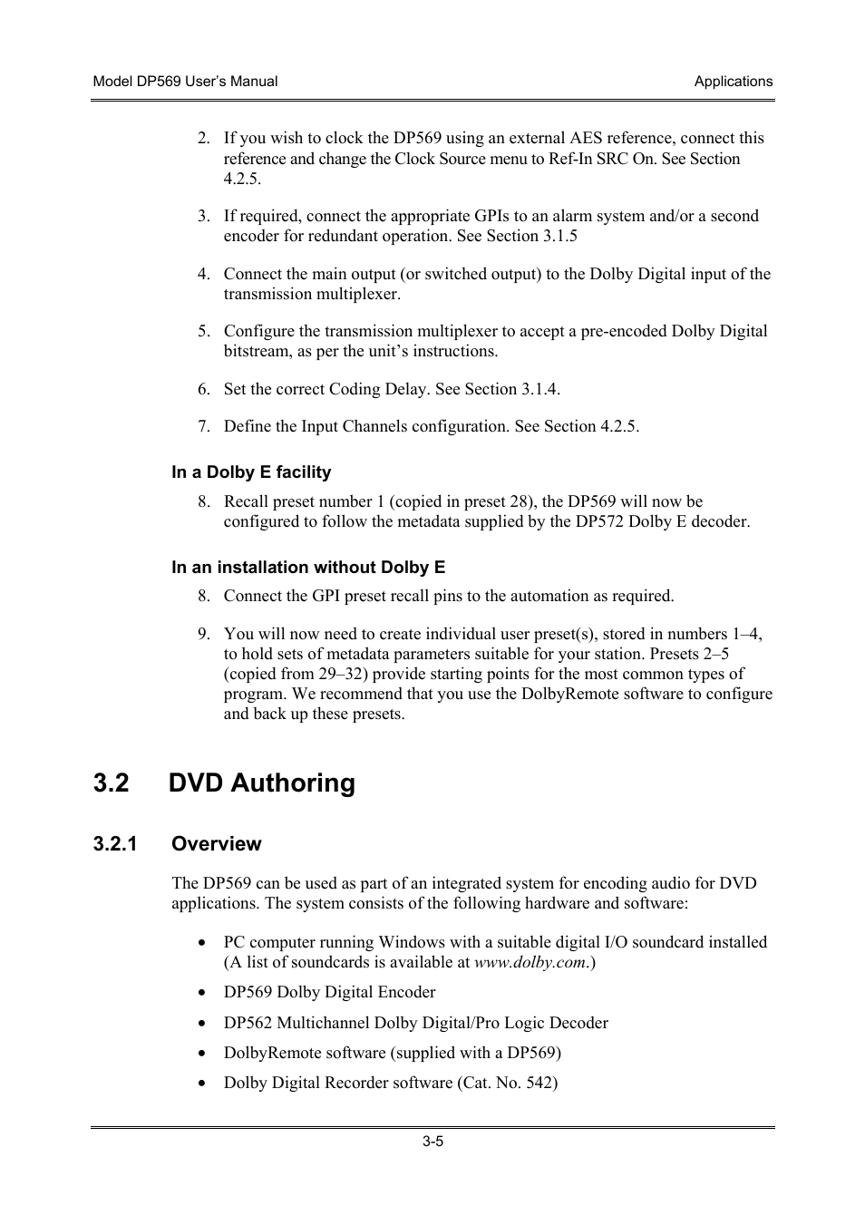 Dvd authoring, Overview, 2 dvd authoring | Dolby Laboratories DP569 User Manual | Page 27 / 90