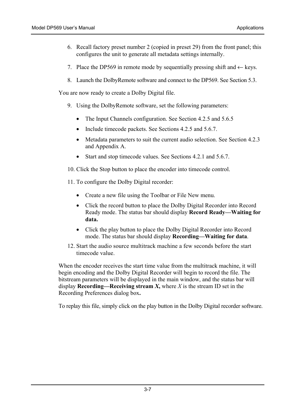 Dolby Laboratories DP569 User Manual | Page 29 / 90