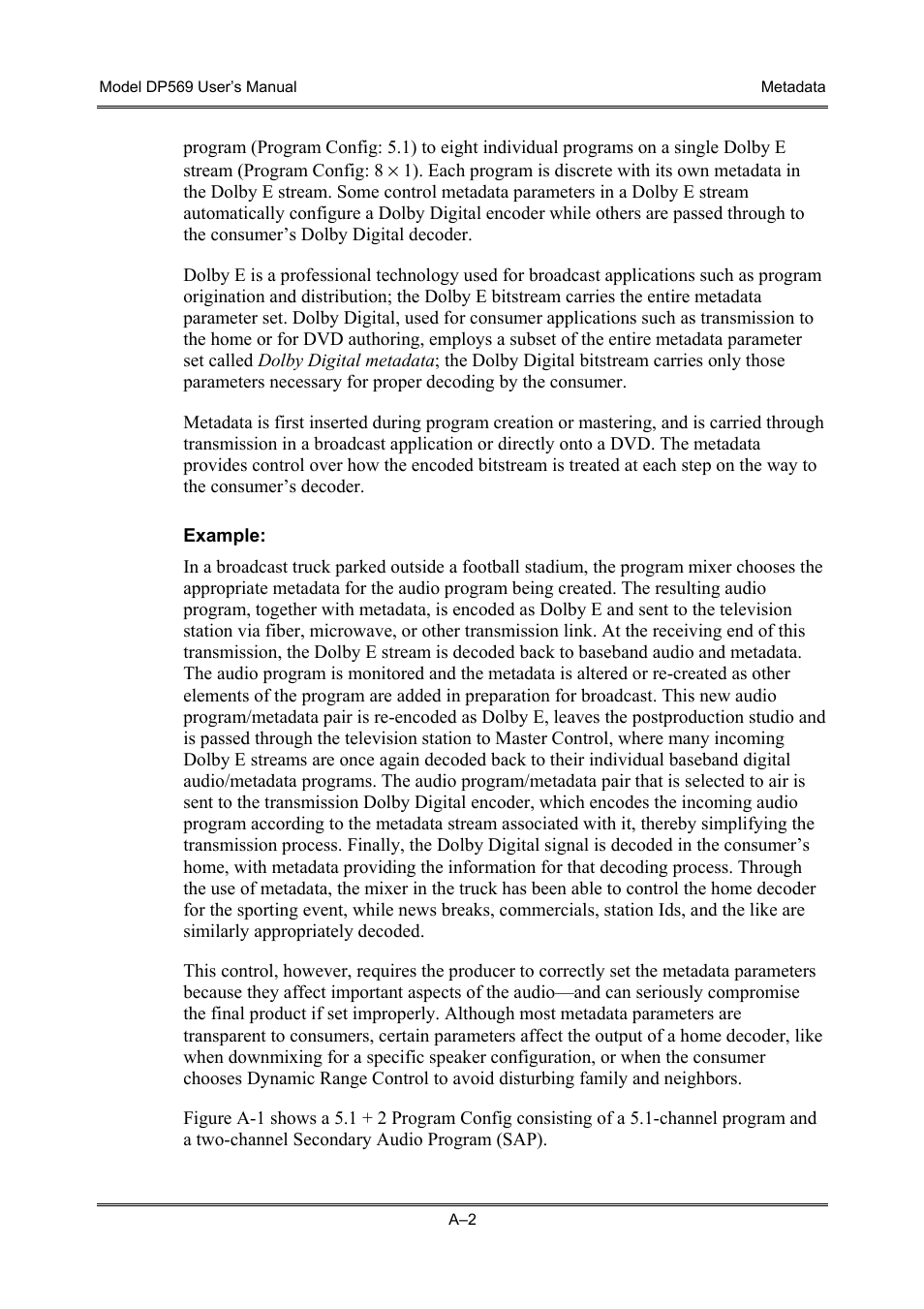Dolby Laboratories DP569 User Manual | Page 60 / 90