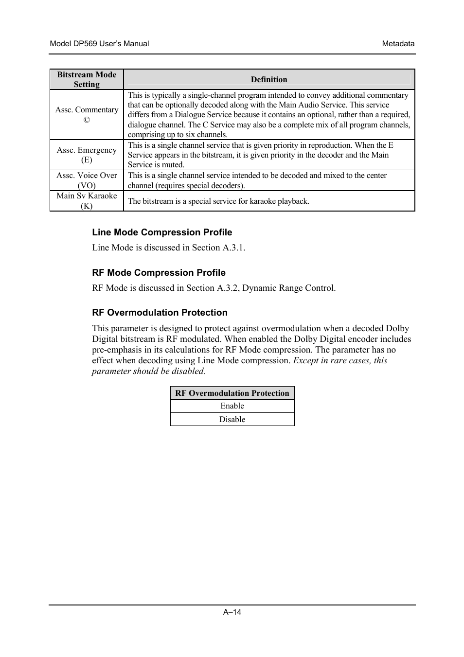 Dolby Laboratories DP569 User Manual | Page 72 / 90