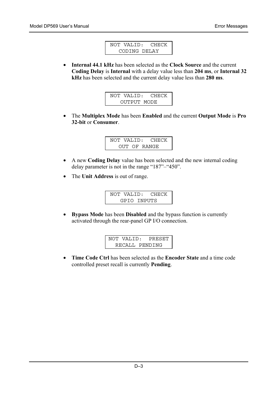 Dolby Laboratories DP569 User Manual | Page 89 / 90