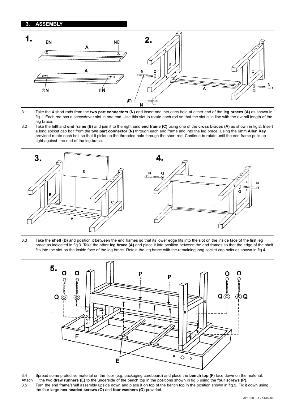 Assembly | Sealey AP1520 User Manual | Page 2 / 4