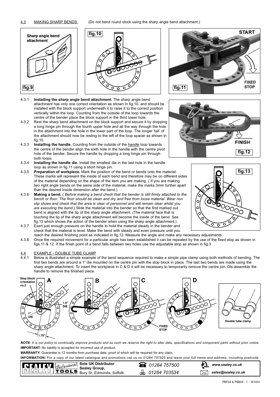 Fig.12 fig.13 | Sealey PBB04 User Manual | Page 3 / 3