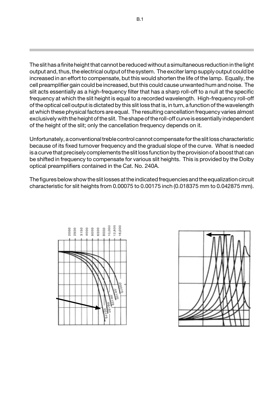 Effect of changes in slit height on slit losses | Dolby Laboratories CP65 User Manual | Page 78 / 82