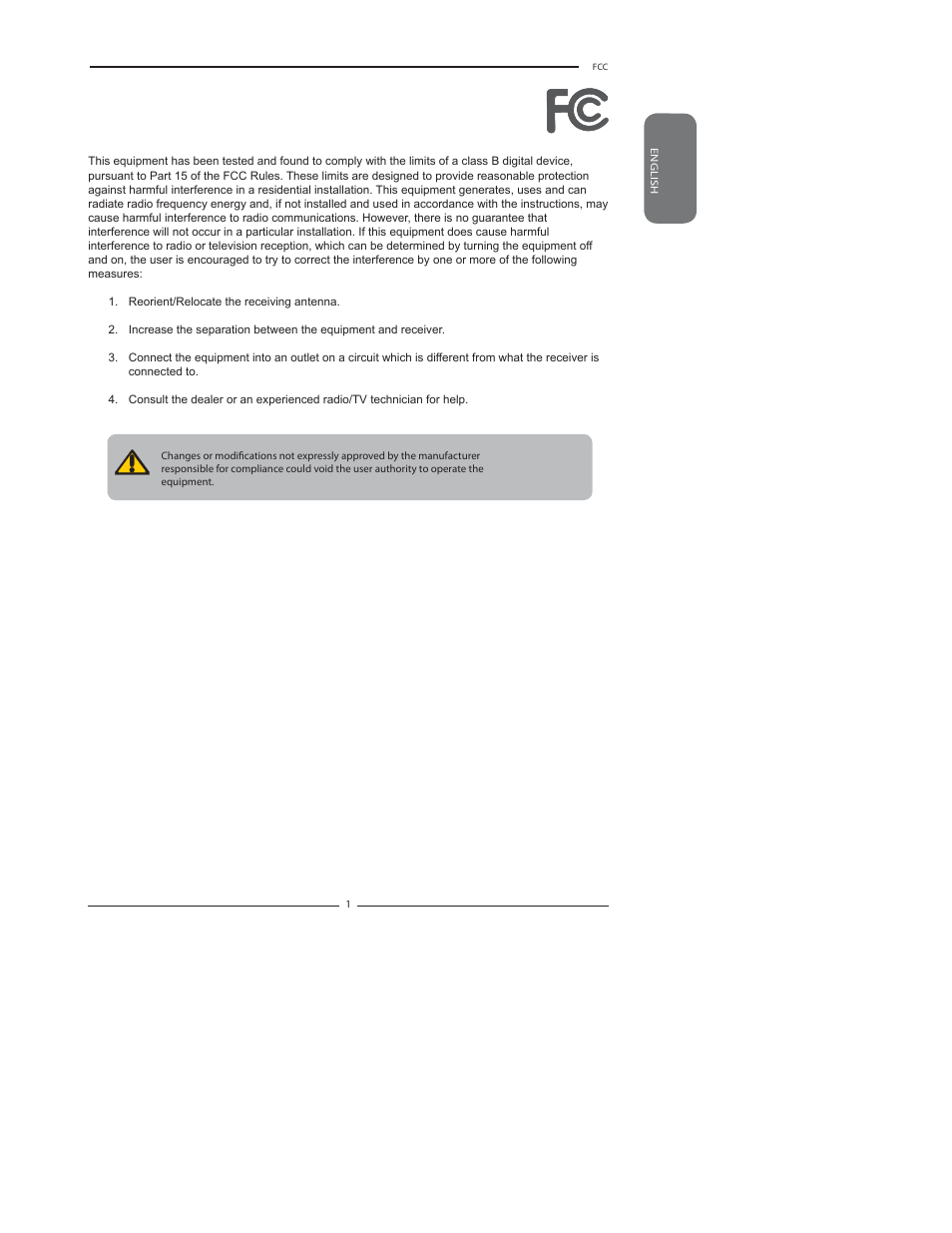 Federal communications commission statement | Dolby Laboratories FLX-1910 User Manual | Page 3 / 46