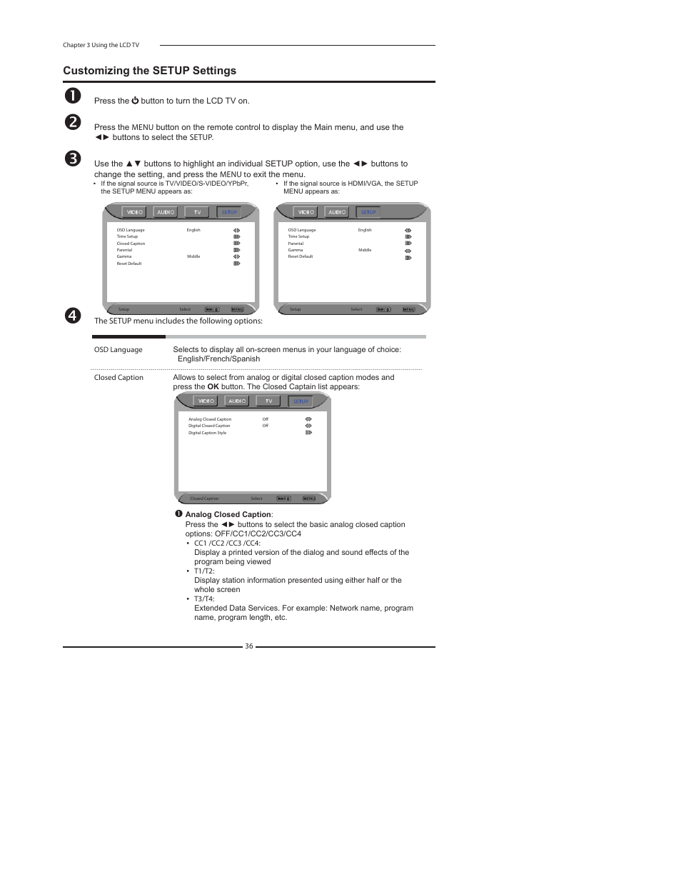 Customizing the setup settings | Dolby Laboratories FLX-1910 User Manual | Page 38 / 46