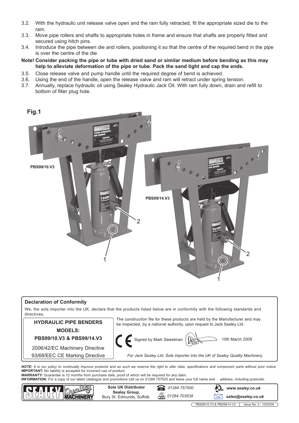 12 2 fig.1 | Sealey PBS99/10 User Manual | Page 2 / 2