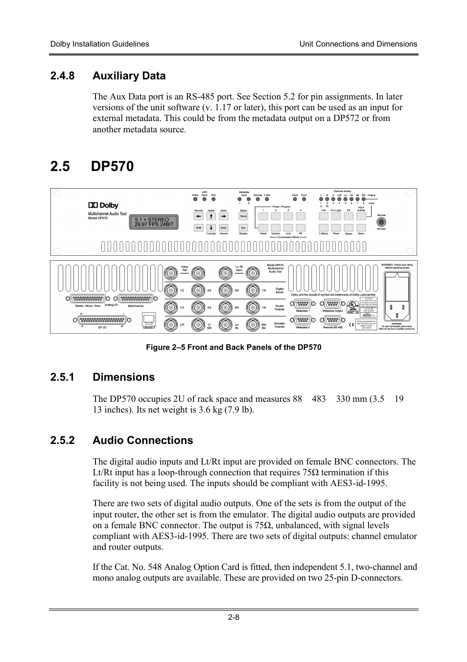 5 dp570 | Dolby Laboratories S01/13621 User Manual | Page 18 / 40