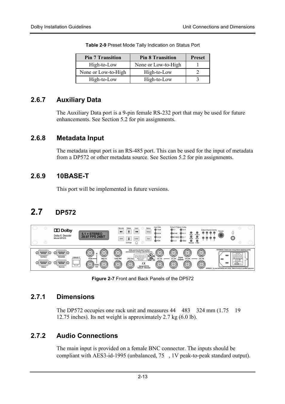 Dolby Laboratories S01/13621 User Manual | Page 23 / 40