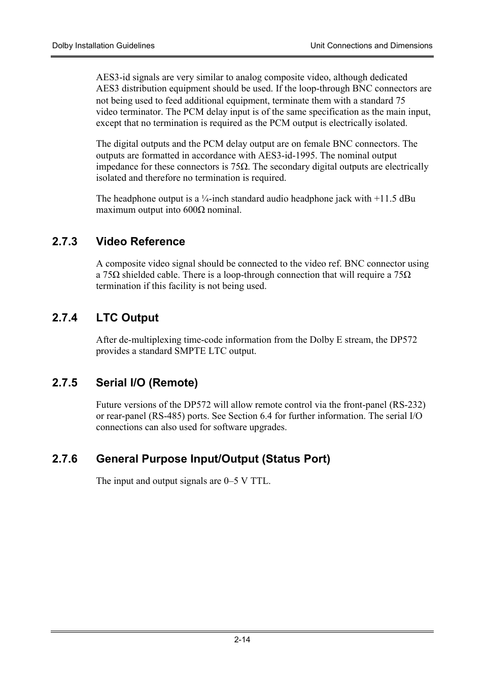 Dolby Laboratories S01/13621 User Manual | Page 24 / 40