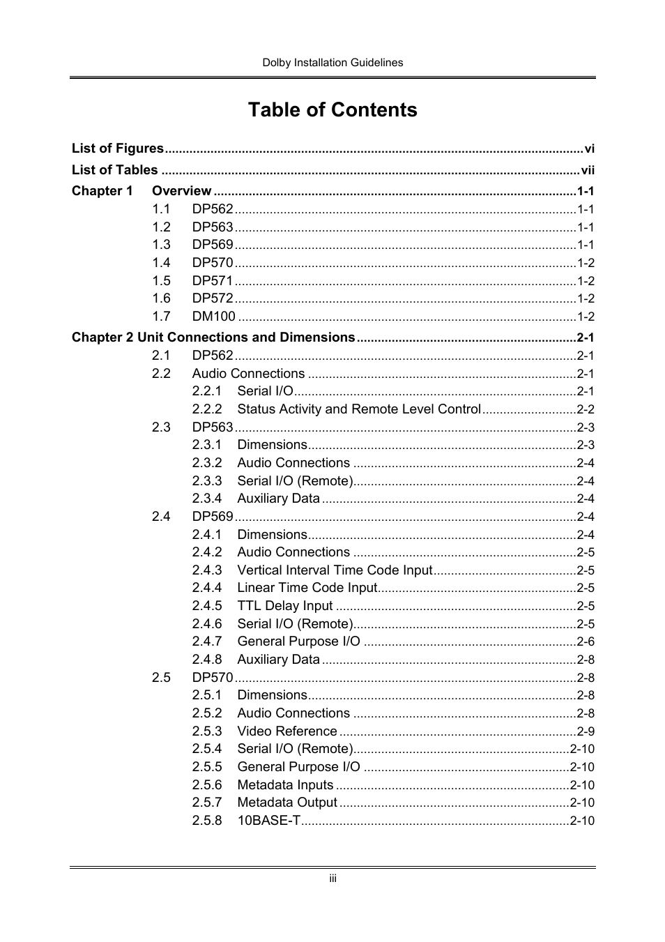 Dolby Laboratories S01/13621 User Manual | Page 3 / 40