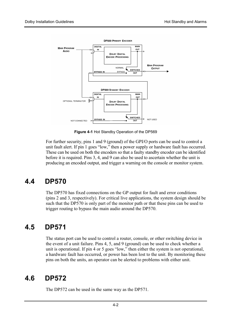 4 dp570, 5 dp571, 6 dp572 | Dolby Laboratories S01/13621 User Manual | Page 32 / 40