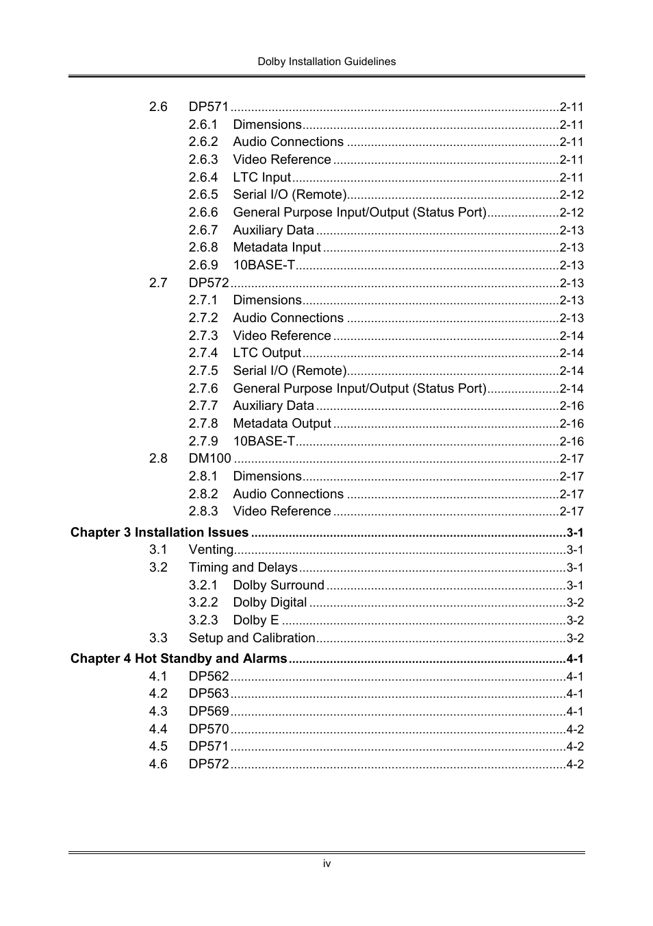 Dolby Laboratories S01/13621 User Manual | Page 4 / 40