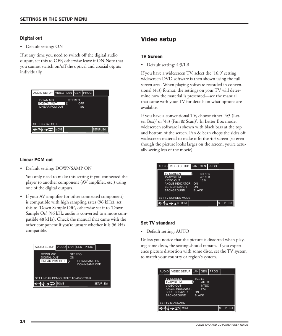 Dolby Laboratories DVD26 User Manual | Page 18 / 32