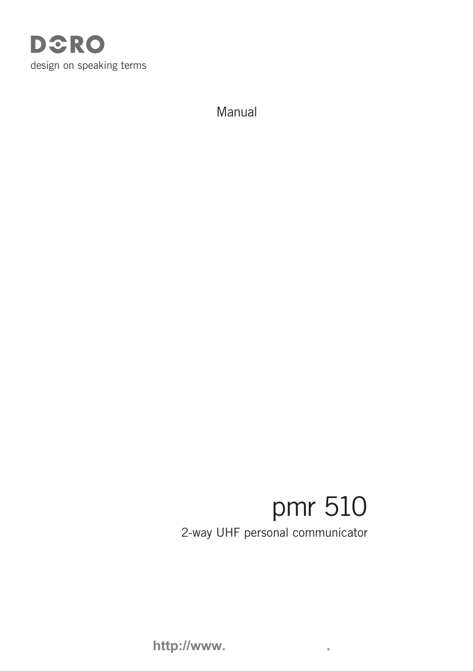 Doro PMR 510 User Manual | 12 pages