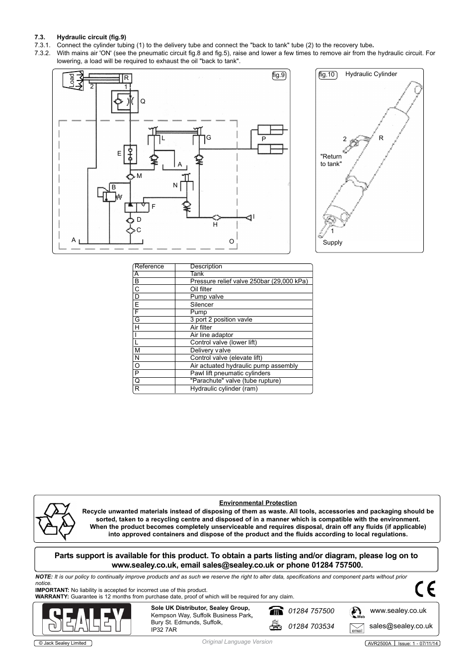 Sealey AVR2500A User Manual | Page 6 / 6