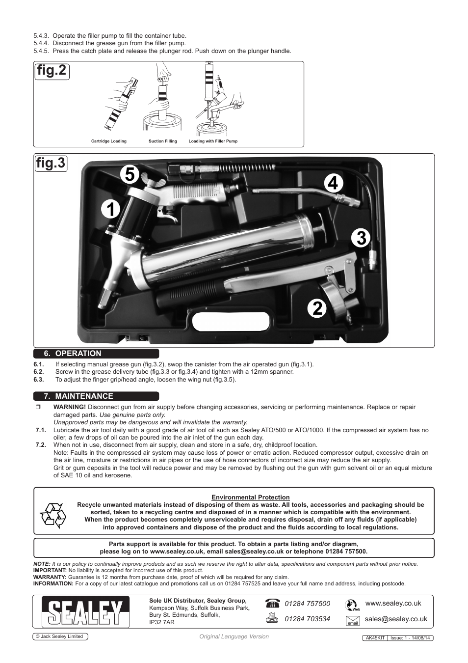 Fig.2 fig.3 | Sealey AK45KIT User Manual | Page 2 / 2