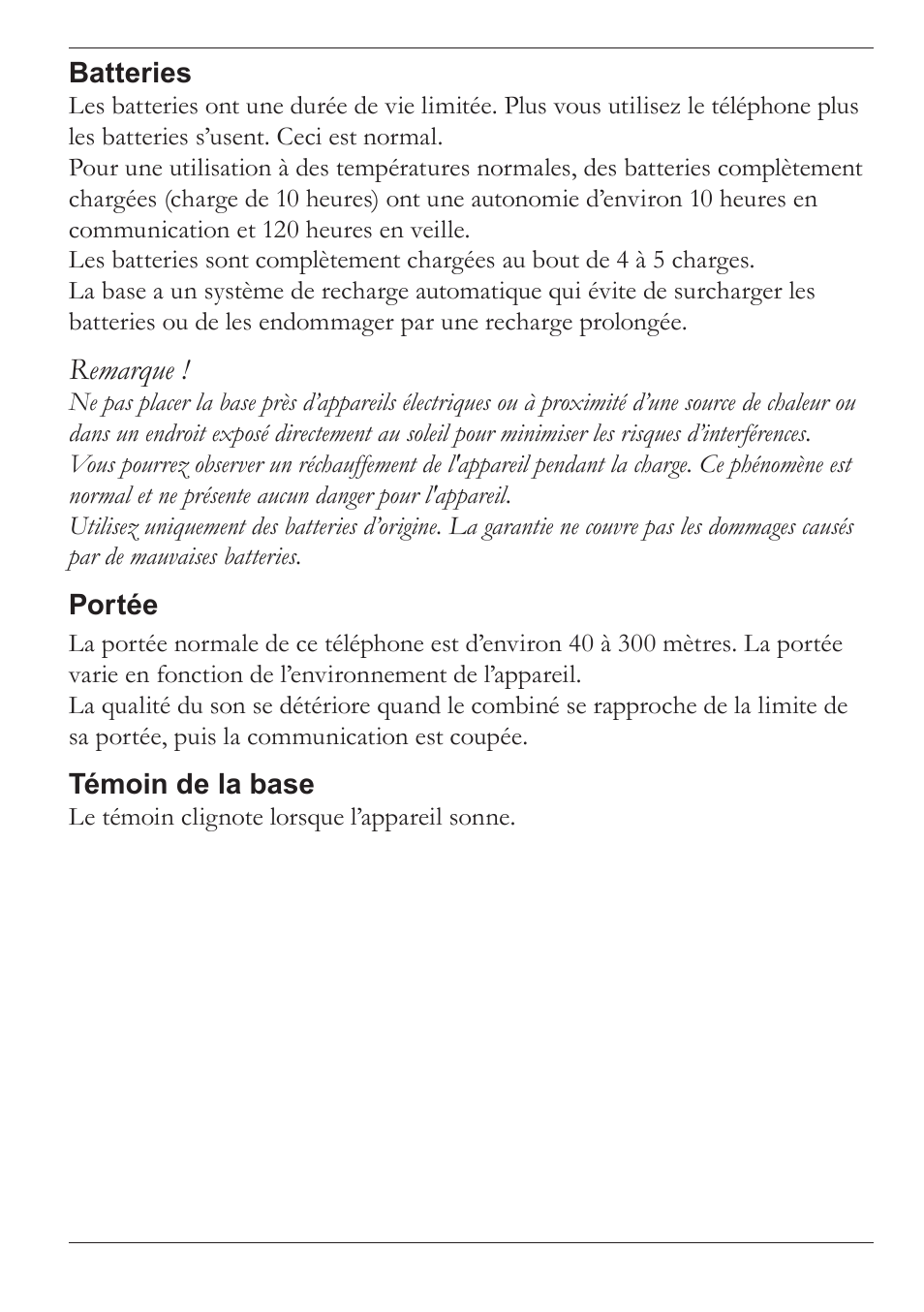 Remarque | Doro MOVEEASY 316 User Manual | Page 6 / 88