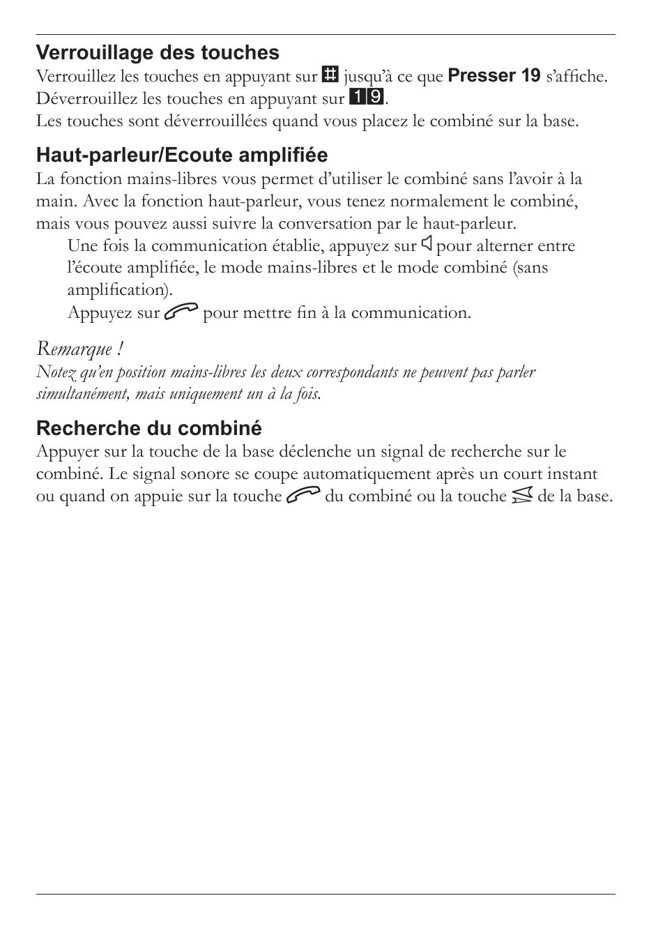 Remarque | Doro MOVEEASY 316 User Manual | Page 9 / 88