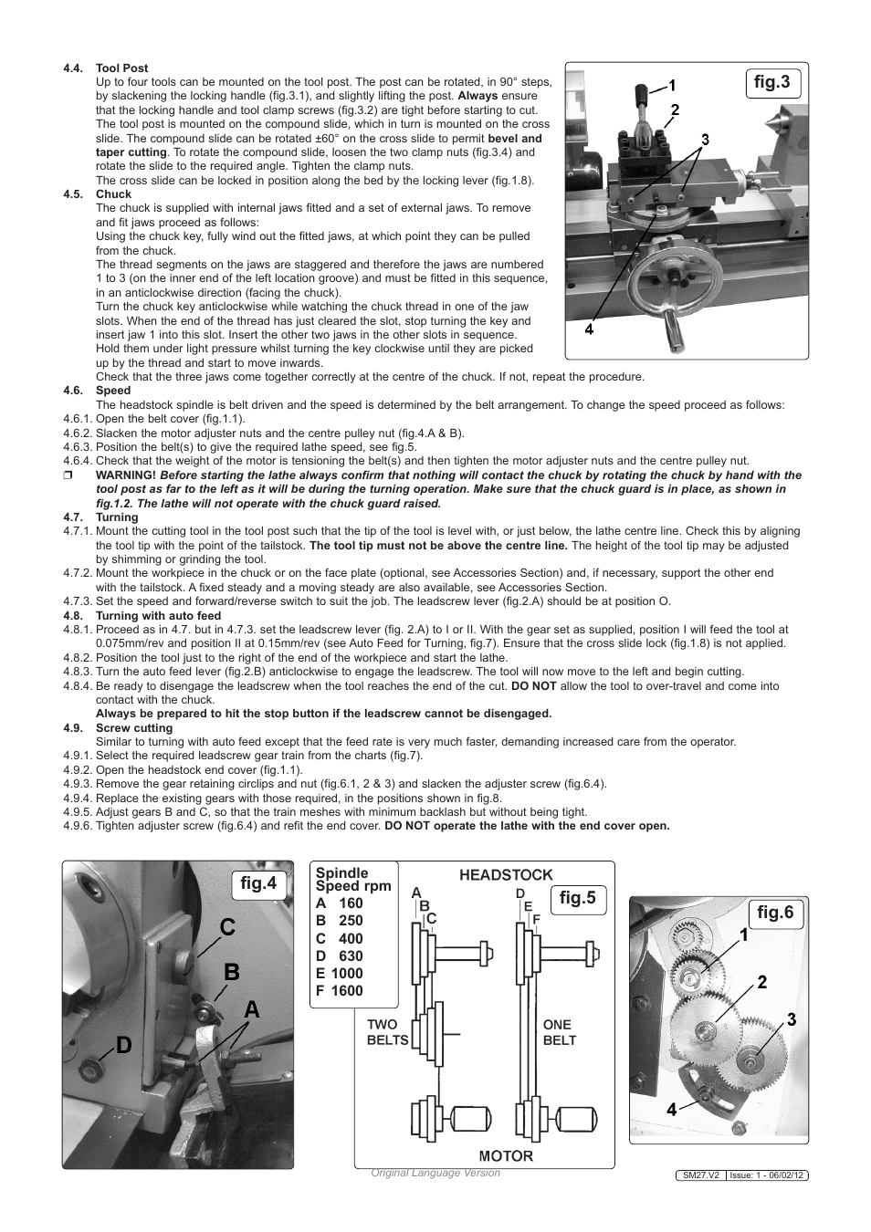Fig.3, Fig.5 fig.4 fig.6 | Sealey SM27 User Manual | Page 4 / 6