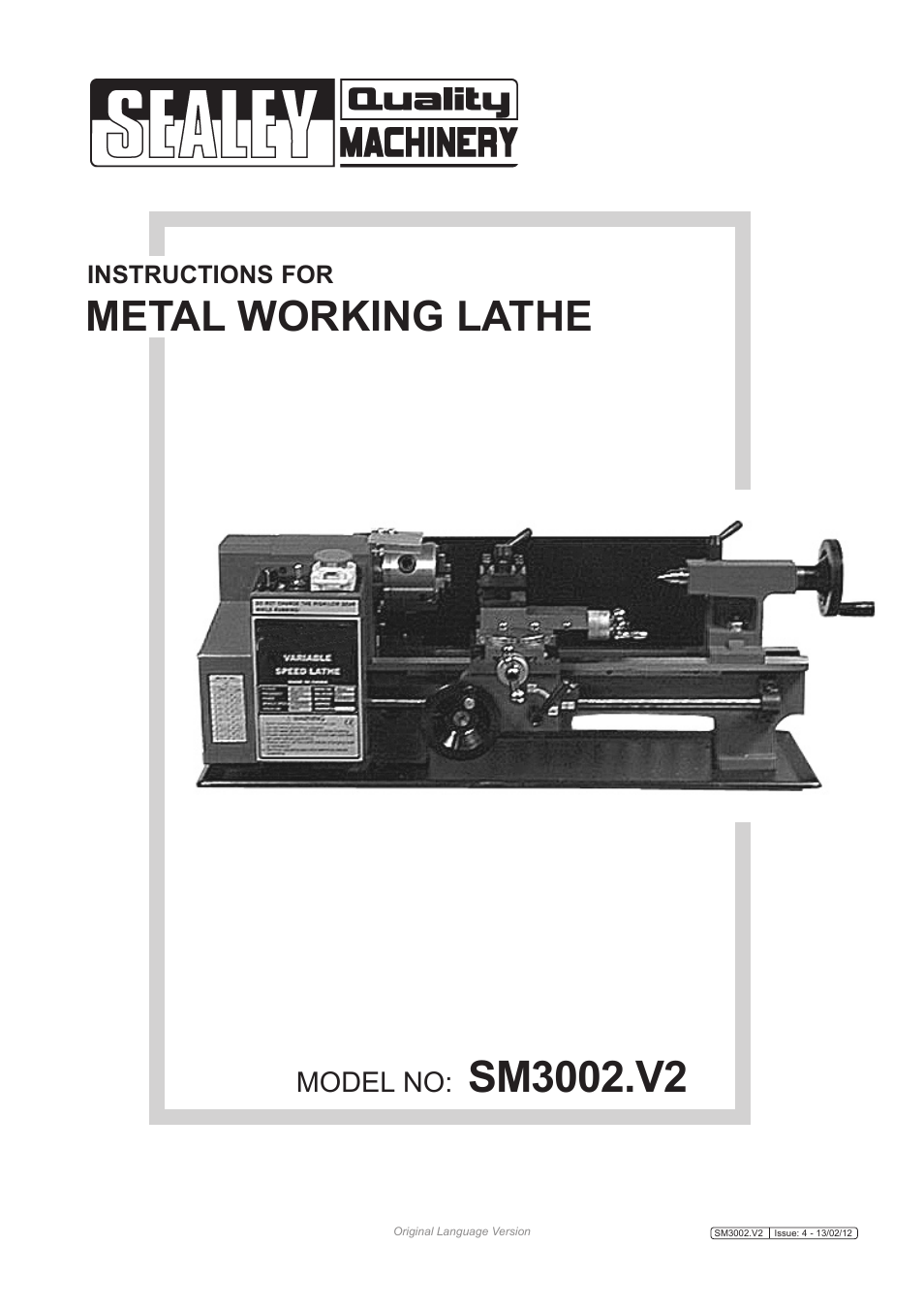 Sealey SM3002 User Manual | 5 pages