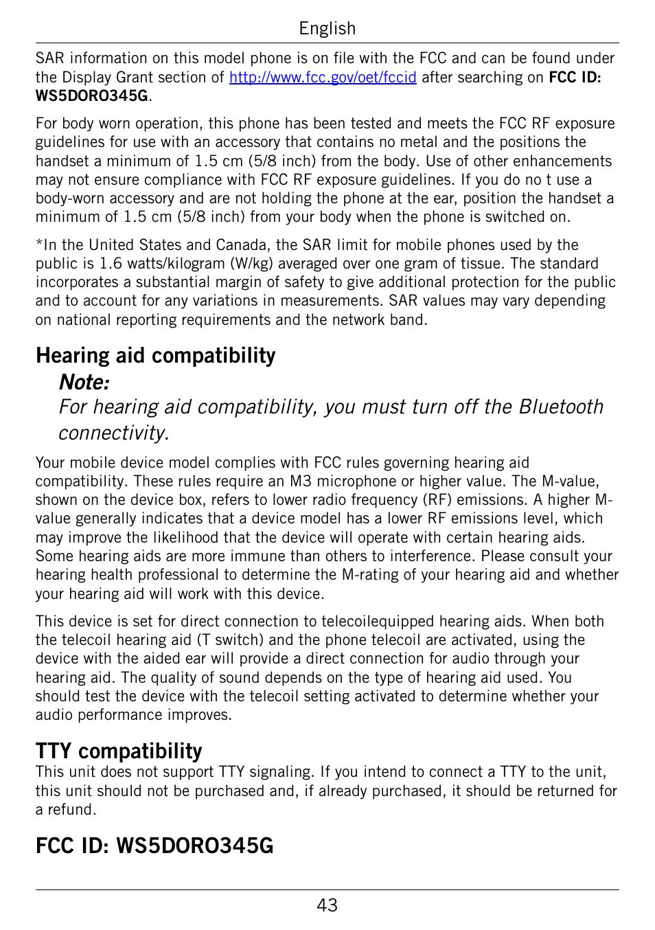 Fcc.id:.ws5doro345g | Doro 345GSM User Manual | Page 46 / 100