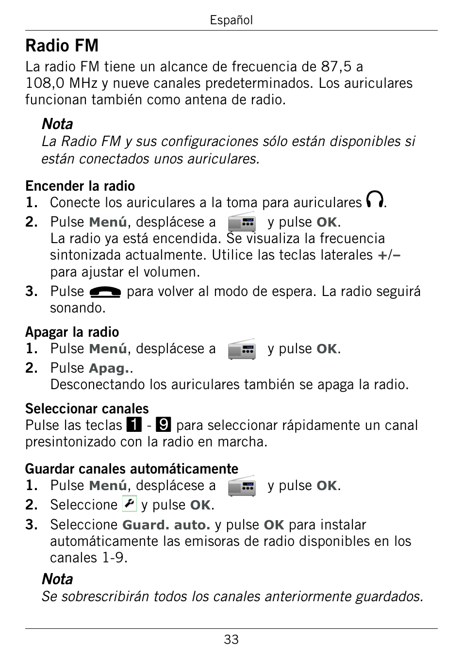 Radio fm, Radio.fm | Doro 345GSM User Manual | Page 83 / 100