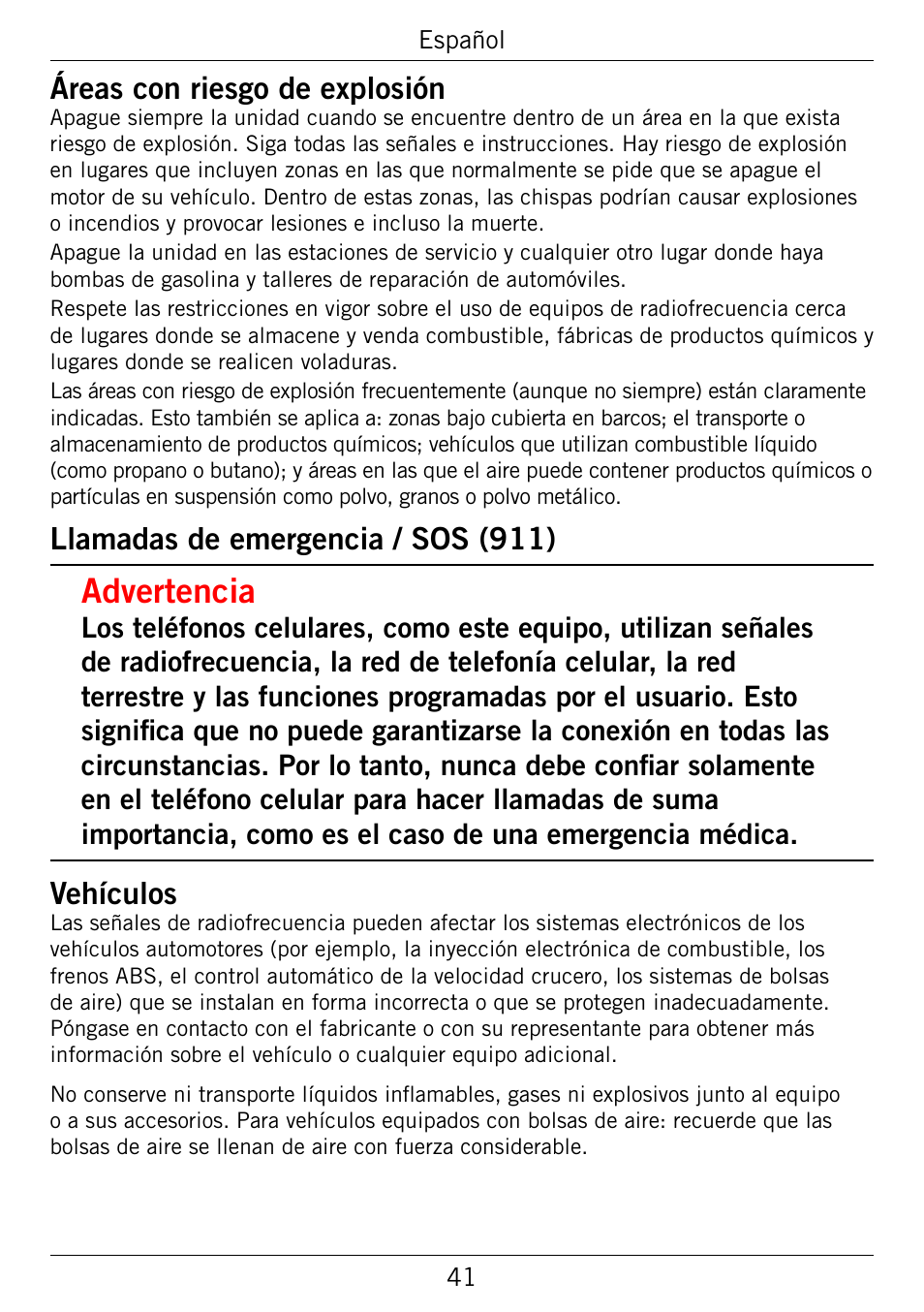 Advertencia | Doro 345GSM User Manual | Page 91 / 100