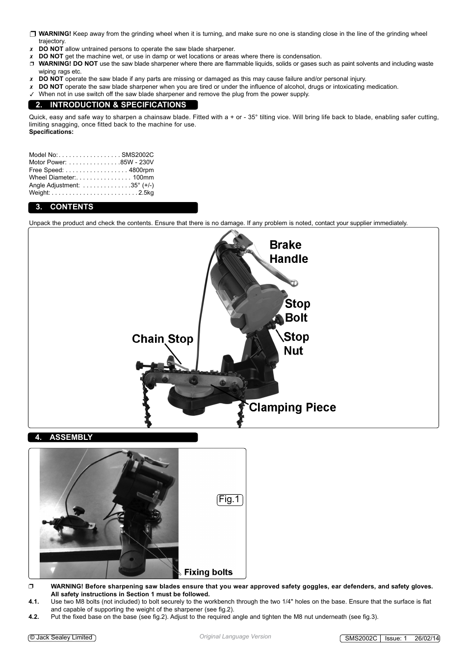 Sealey SMS2002C User Manual | Page 2 / 4