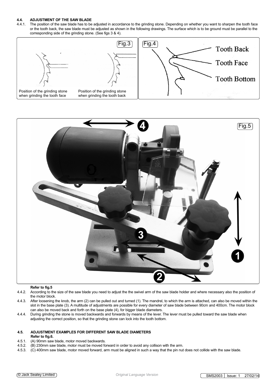 Fig.3, Fig.4 fig.5 | Sealey SMS2003 User Manual | Page 3 / 5