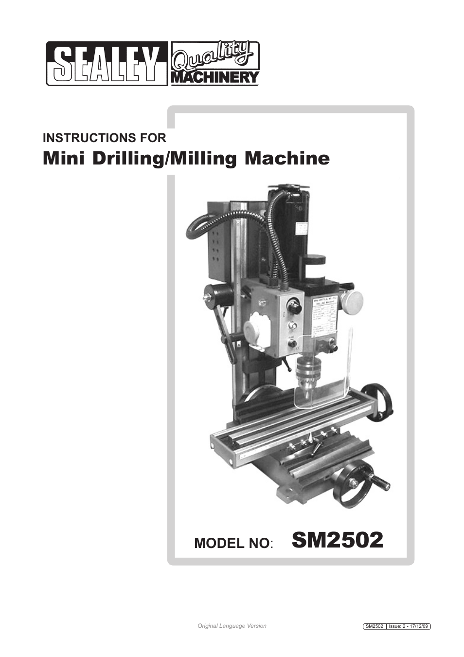 Sealey SM2502 User Manual | 7 pages