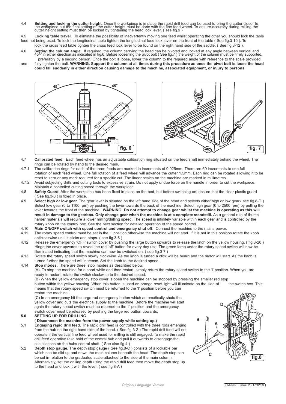 Fig. 6 fig. 7 | Sealey SM2502 User Manual | Page 5 / 7