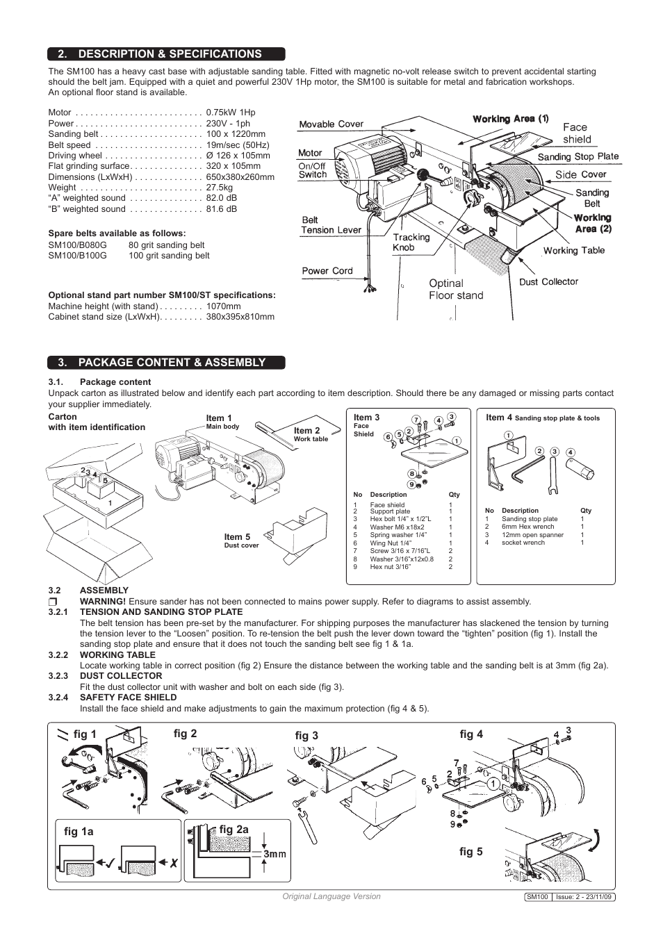 Sealey SM100 User Manual | Page 2 / 6