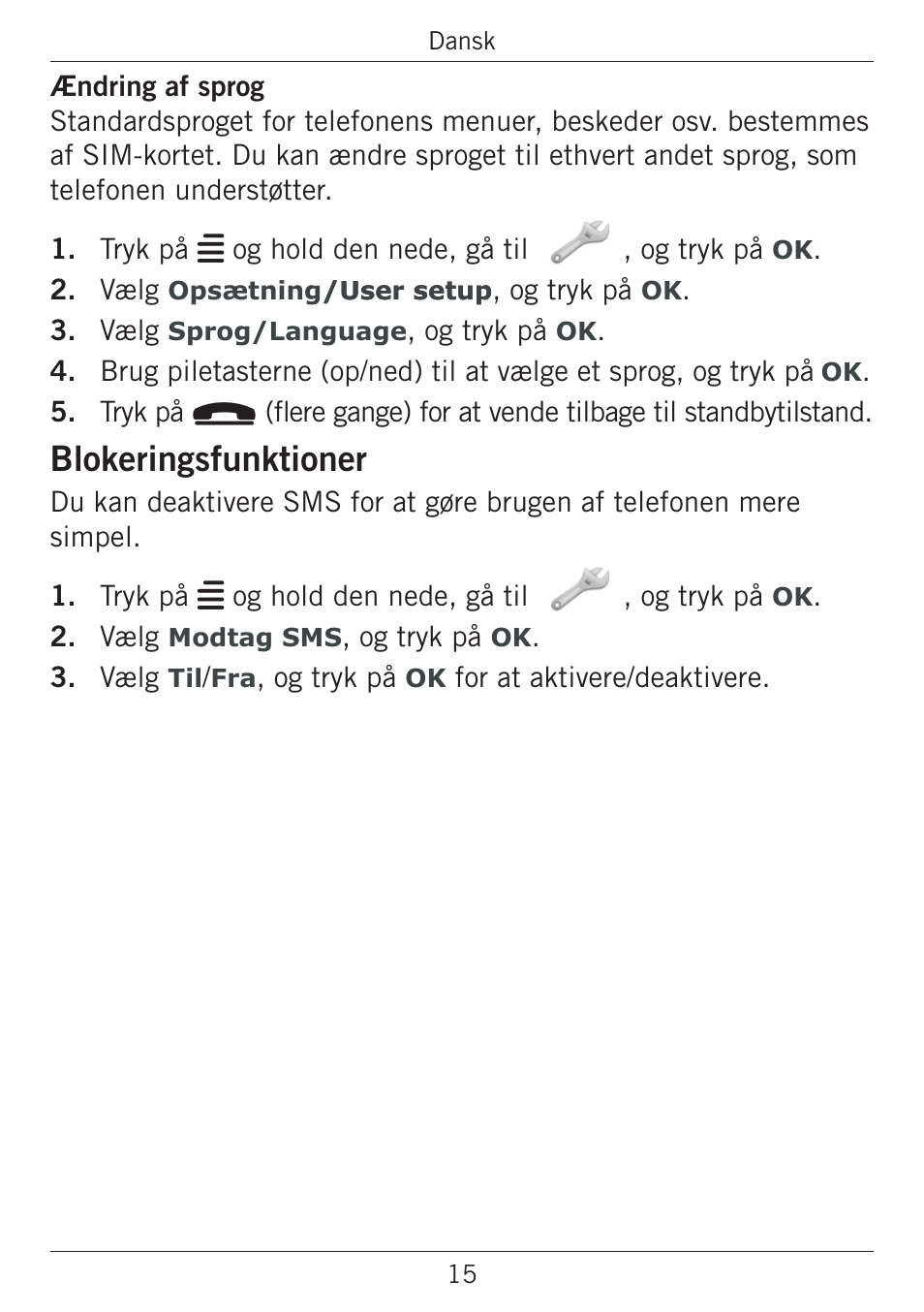 Blokeringsfunktioner, Blokér funktion | Doro PHONEEASY 338GSM User Manual | Page 92 / 128