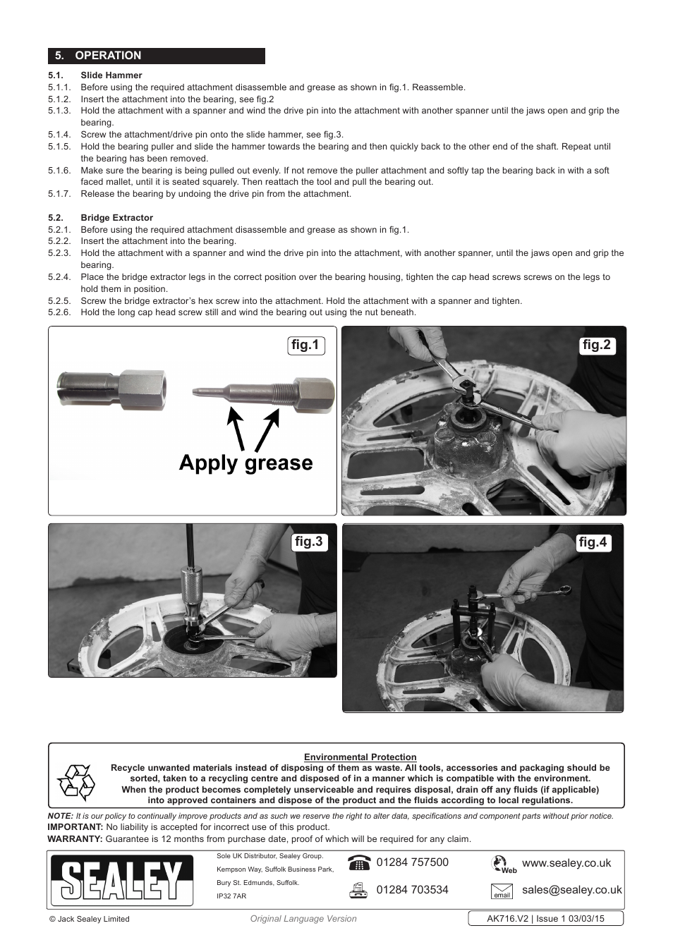 Fig.2 fig.4 fig.3 fig.1 | Sealey AK716 User Manual | Page 2 / 2