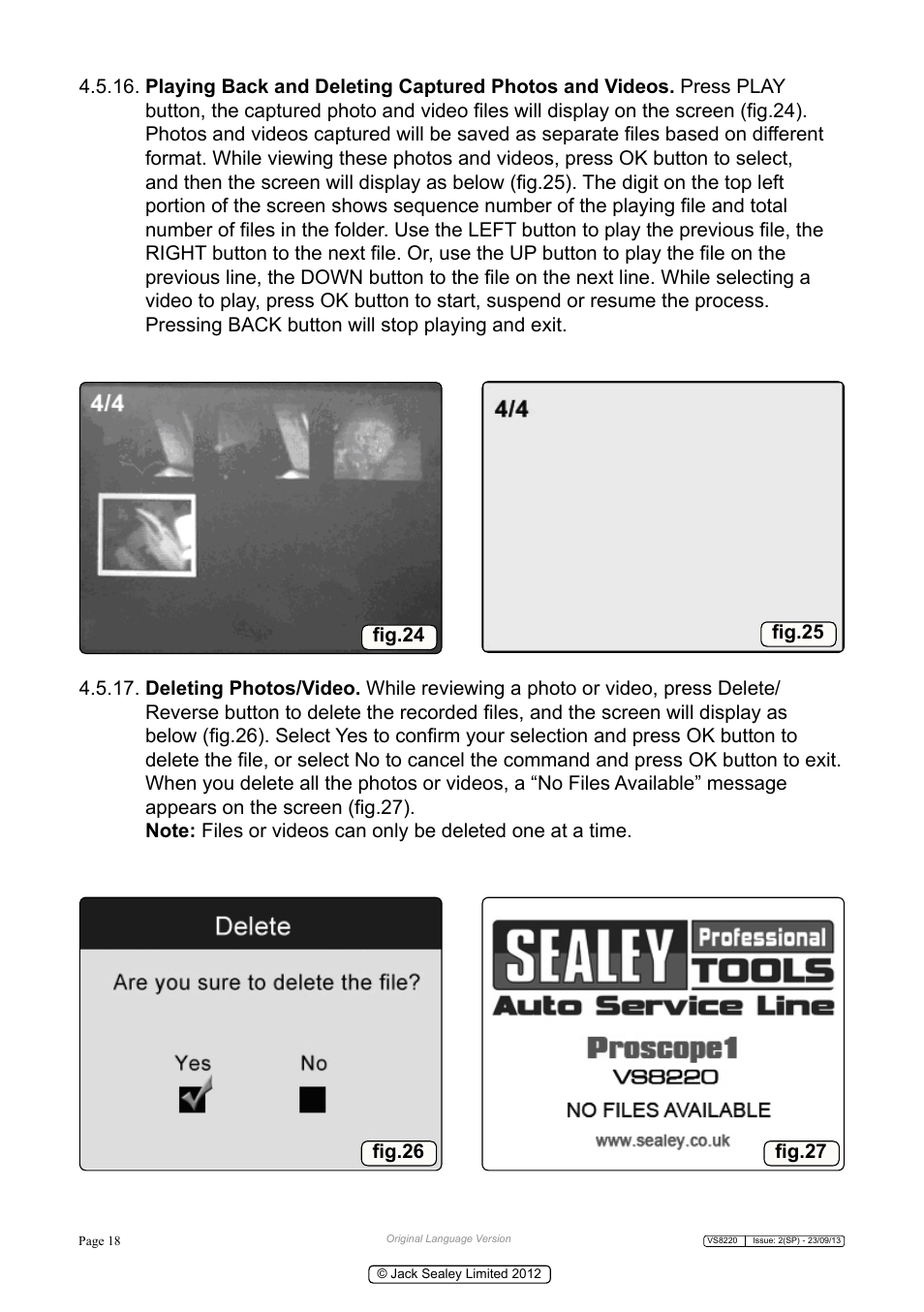 Sealey VS8220 User Manual | Page 18 / 21