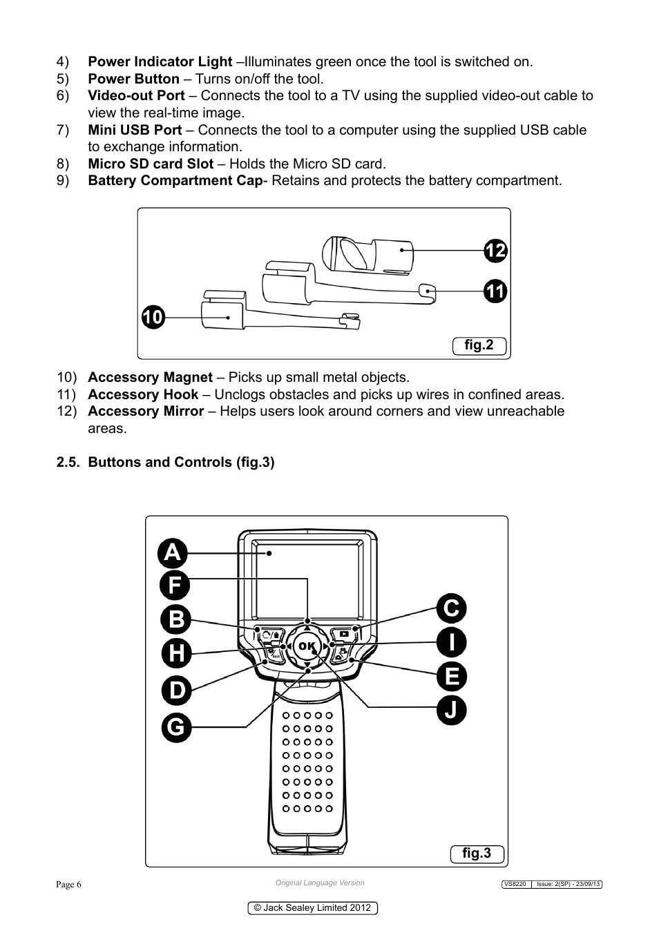 Sealey VS8220 User Manual | Page 6 / 21