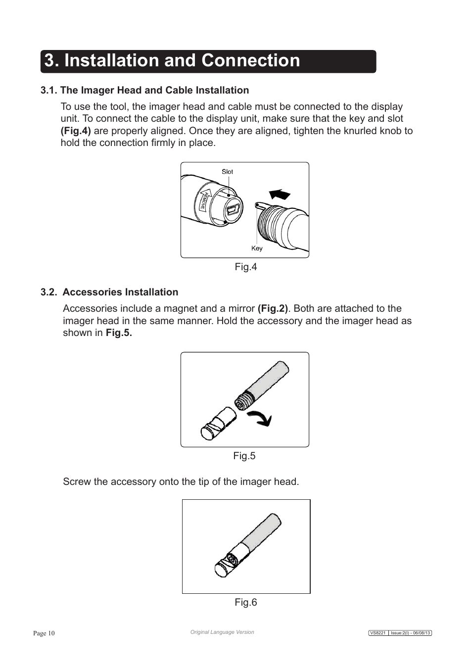 Installation and connection | Sealey VS8221 User Manual | Page 10 / 29