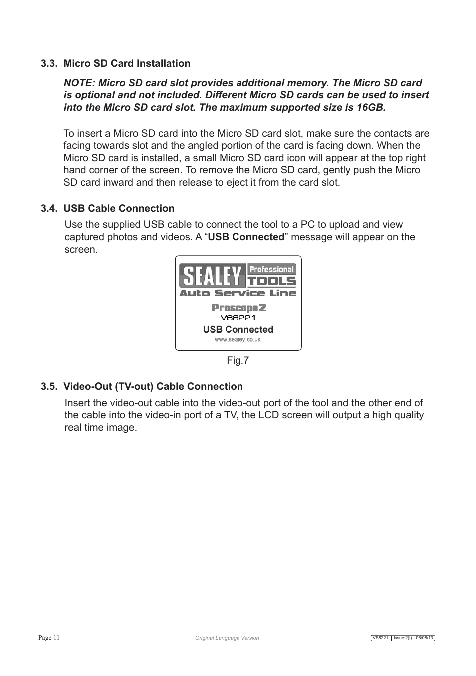 Sealey VS8221 User Manual | Page 11 / 29