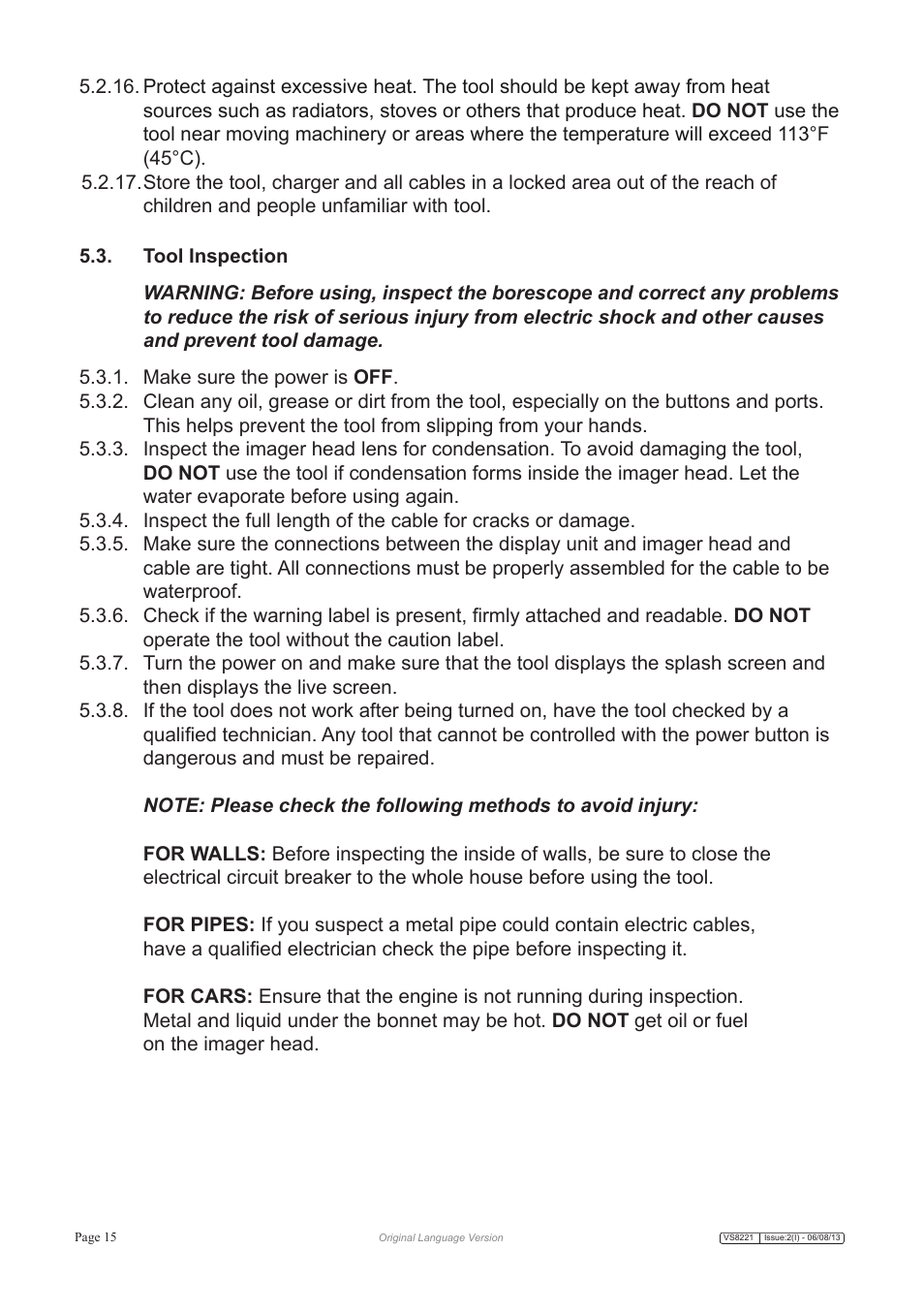 Sealey VS8221 User Manual | Page 15 / 29