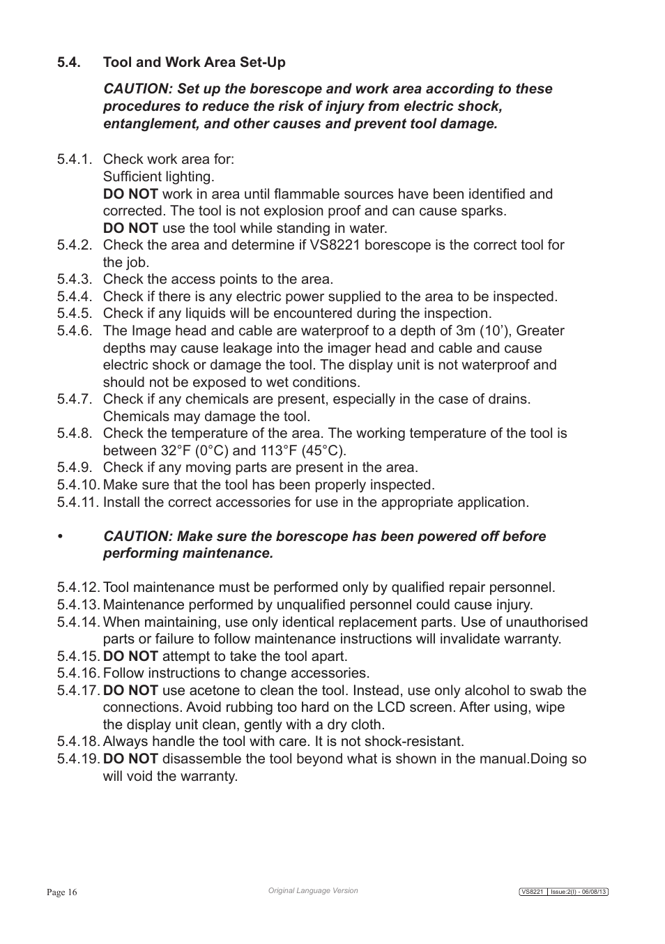 Sealey VS8221 User Manual | Page 16 / 29