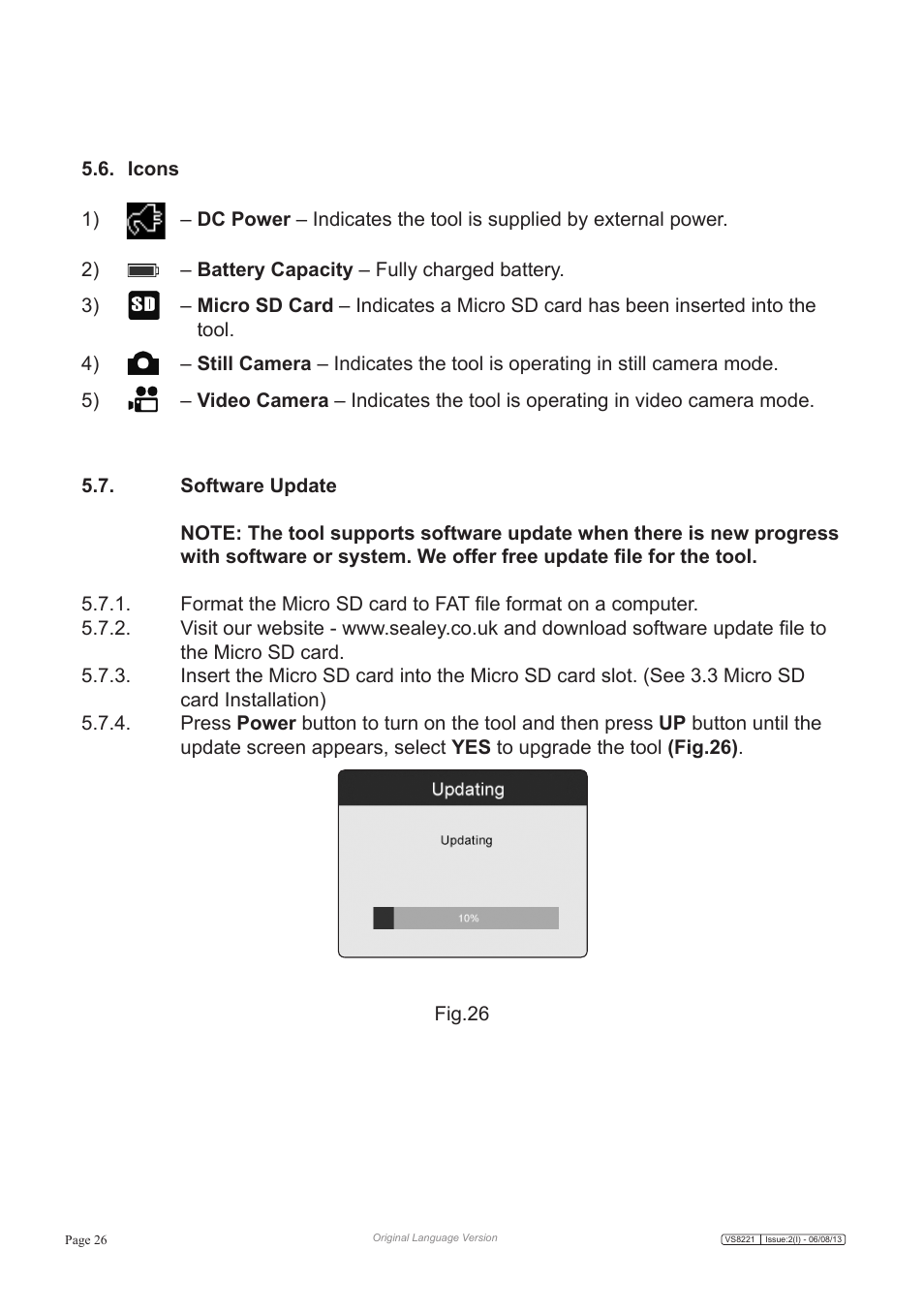 Sealey VS8221 User Manual | Page 26 / 29