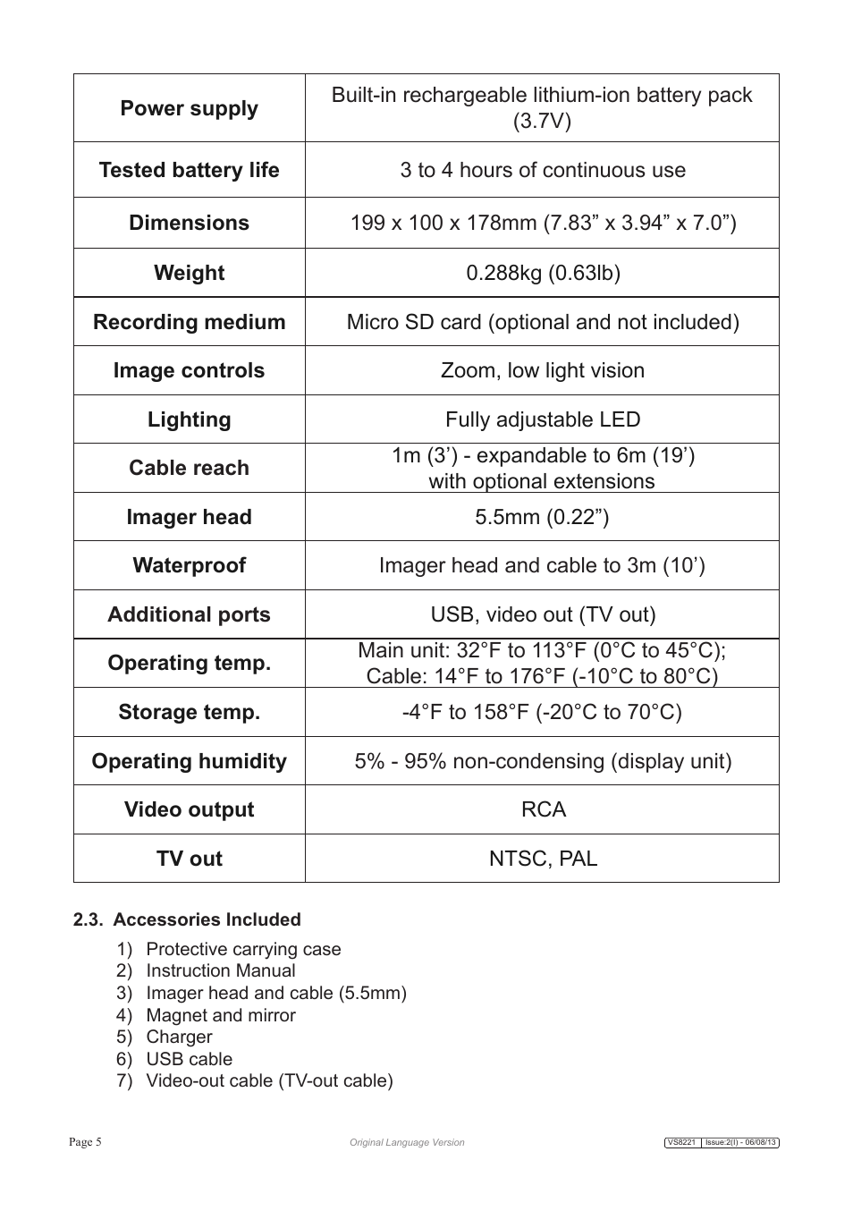 Sealey VS8221 User Manual | Page 5 / 29