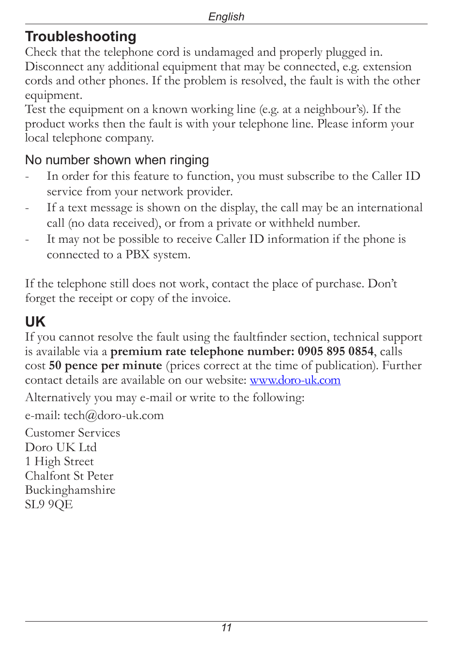 Doro PHONE 314C User Manual | Page 16 / 96