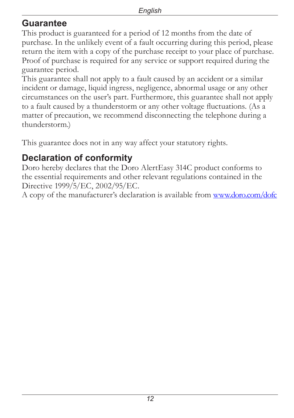 Doro PHONE 314C User Manual | Page 17 / 96