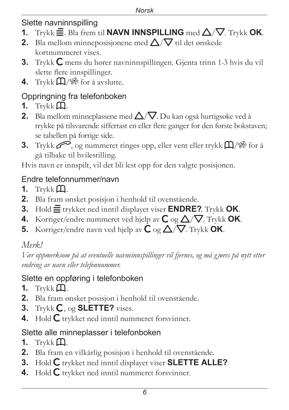 Merk | Doro PHONE 314C User Manual | Page 49 / 96