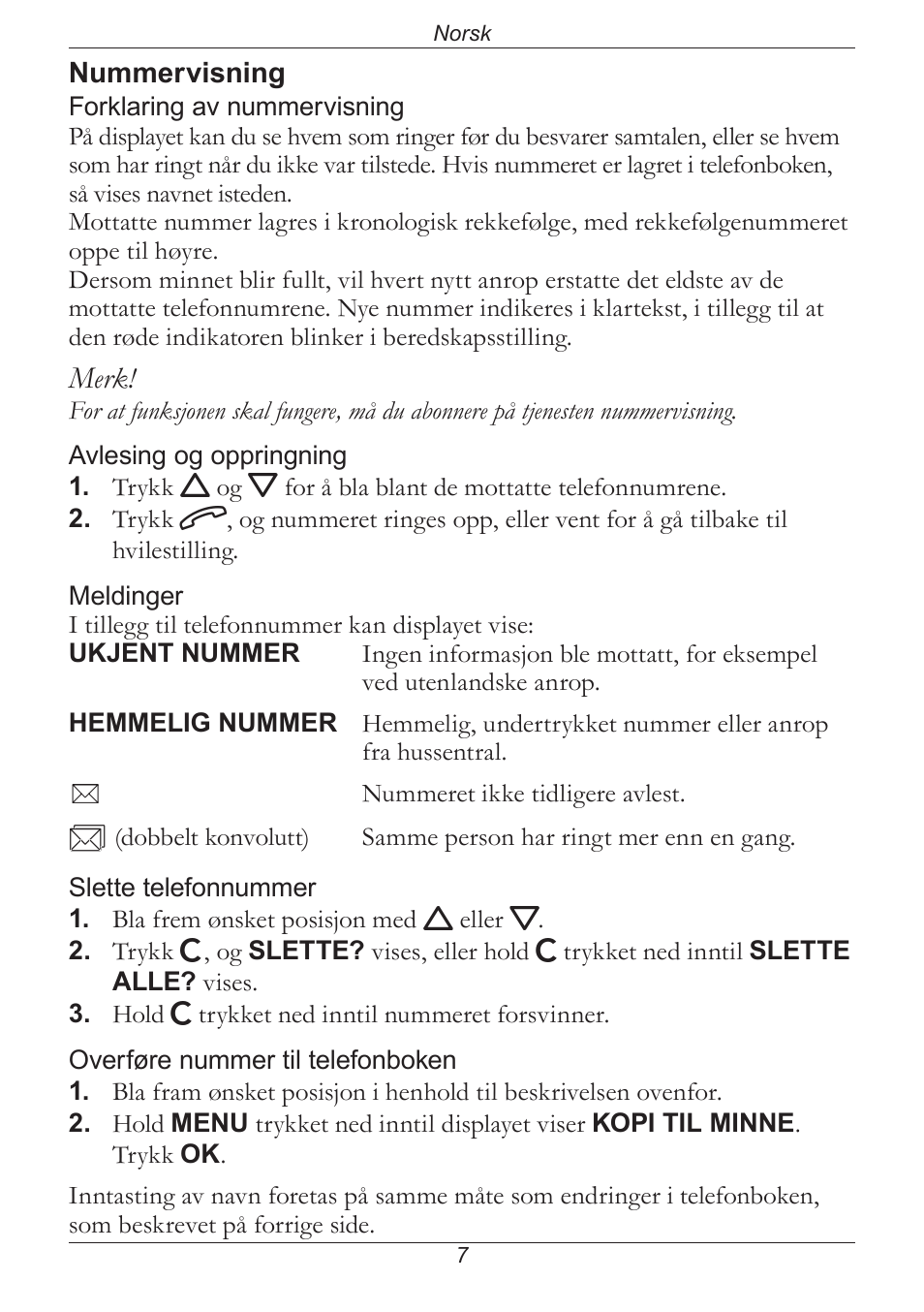 Merk | Doro PHONE 314C User Manual | Page 50 / 96