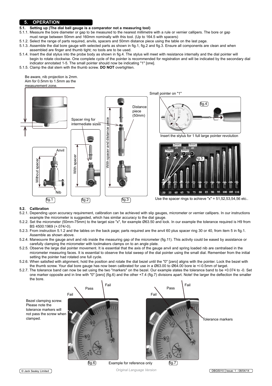 Operation | Sealey DBG5010 User Manual | Page 2 / 4